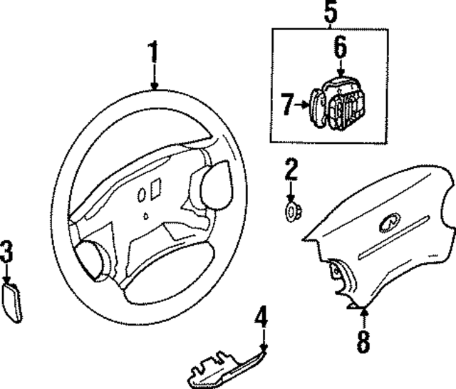 484666P801 - Steering: Side Cover for Infiniti Image