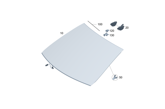 2236707501 - Window System: Windshield for Mercedes-Benz: 350SD, S500, S63 AMG E Performance Image image