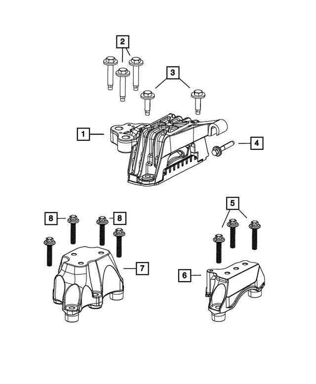 68081551AD - 1.4L Turbo; Engine: Transmission Mount Bracket for Mopar Image