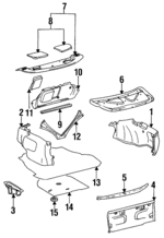 6472133031C2 - Body: Trunk Side Trim for Lexus: ES300 Image