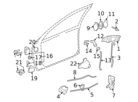 Door for 1996 Chevrolet Cavalier #0