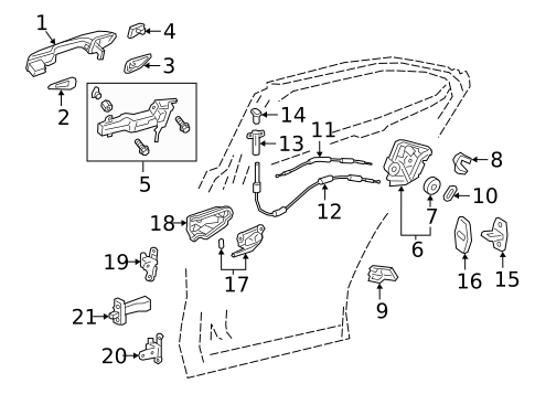 Lock & Hardware for 2022 Lexus NX350h #6