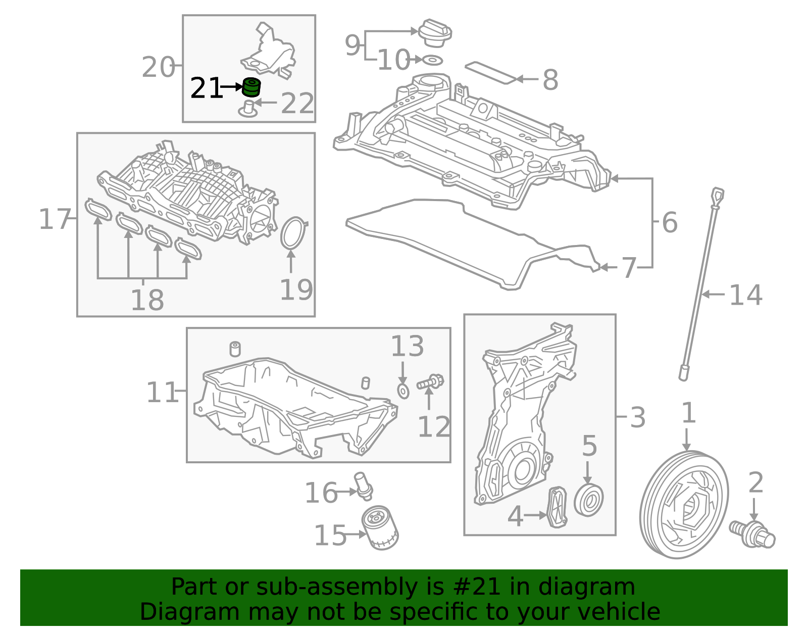 17213-59B-000 - Stay Bracket Insulator 2018-2022 Honda Accord | Honda ...