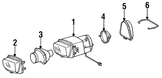 1298200156 - Electrical: Fog Lamp for Mercedes-Benz Image