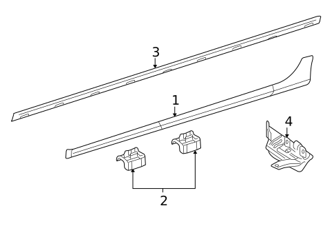 Exterior Trim - Pillars for 2006 Volkswagen Rabbit #1