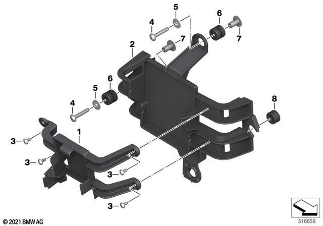 61351541307 - : Bracket, Control Unit     for BMW-Motorrad Image