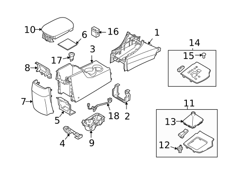Center Console for 2009 Hyundai Sonata #0