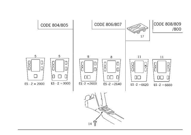 1249900030 - Panelling: Screw for Mercedes-Benz: 200, 200D, 260E, 280E, 300CE, 300D, 300E, 300SD, 300SL, 300TE, 400E, 400SE, 400SEL, 500E, 500SEC, 500SEL, 500SL, 600SEL, 600SL, C220, C230, C280, C43 AMG, S420, S430, S55 AMG, SL320 Image image