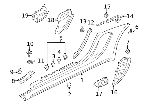 Exterior Trim - Pillars for 1998 Porsche Boxster #0