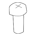 33472517 - Body: Bumper Cover Screw for Saab: 9-3, 9-3X, 9-5, 900 Image