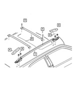 4805992AE - Body Sheet Metal Except Doors: Luggage Rack Side Rail, Right for Mopar Image