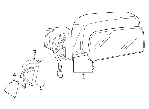 Outside Mirrors for 2002 Mitsubishi Lancer #0