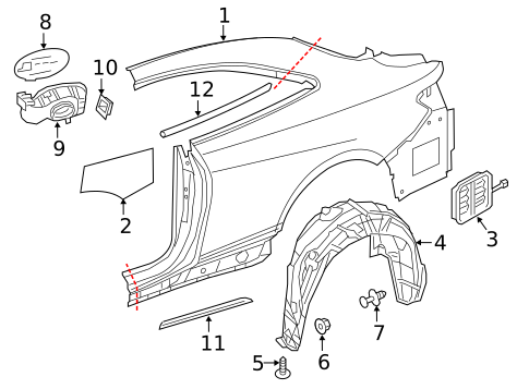 Quarter Panel & Components for 2017 Mercedes-Benz S65 AMG #0