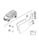 68261842AA - : Rear Door Glass, Right for Mopar Image