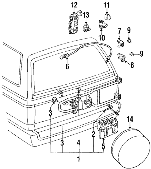 Spare Tire Carrier for 1990 Toyota 4Runner #0