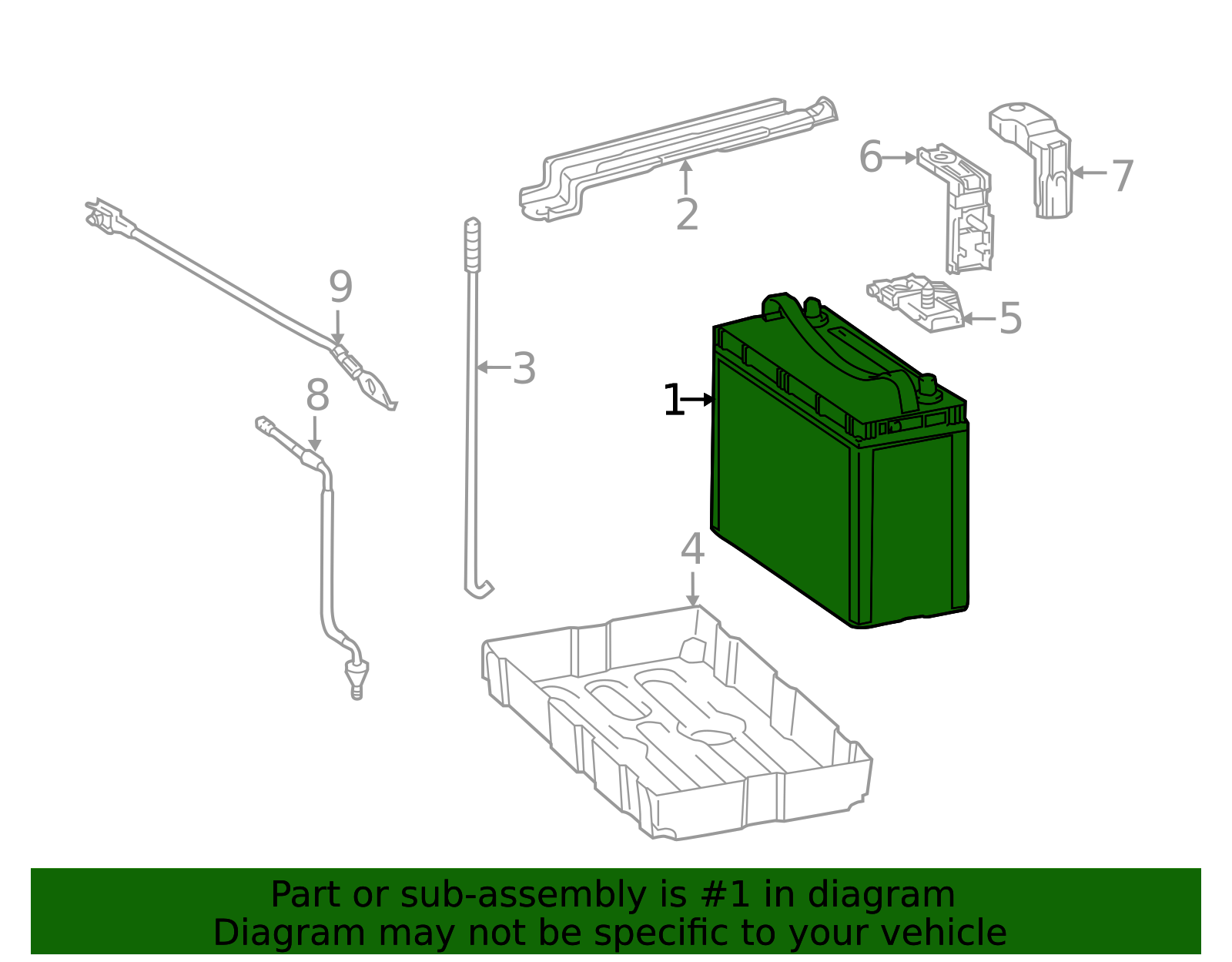 2011-2017 Lexus CT200h Vehicle Battery 28800-37092 | OEM Parts Online