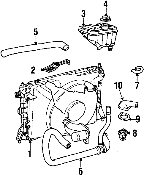 Radiator & Components for 1998 Mercury Grand Marquis #0