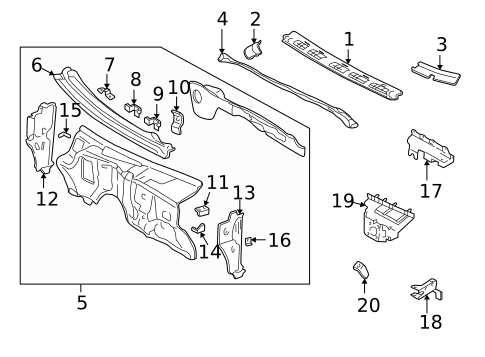 Cowl for 2000 Chevrolet S10 #0