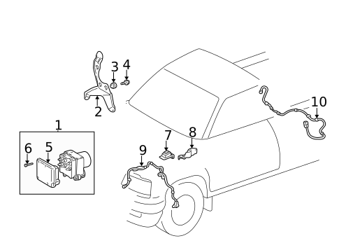 ABS Components for 2004 Toyota Tacoma #0