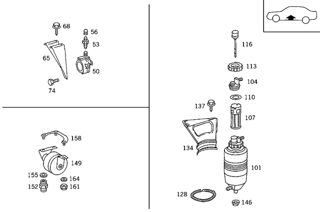 2023200258 - Springs, Suspension and Hydraulics: Valve for Mercedes-Benz: 190E, 200, 200D, 260E, 280E, 300CE, 300D, 300E, 300SD, 300SL, 300TD, 300TE, 400E, 400SE, 400SEL, 500E, 500SEC, 500SEL, 500SL, 560SEC, 560SEL, 600SEL, 600SL, C220, C230, C240, C280, C320, E420, E430, S420 Image image