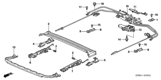 Roof Slide Components for 2007 Honda Accord #0
