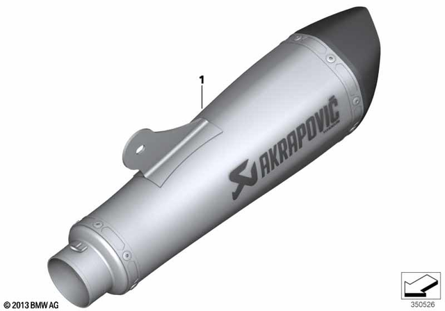 77118541802 - : Hp Sports Muffler for BMW-Motorrad Image