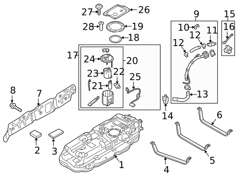 Fuel System Components for 1995 Kia Sephia #6