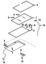 10244357 - Body: Glass for Chevrolet: Lumina APV | Oldsmobile: Silhouette | Pontiac: Trans Sport Image