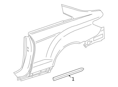 Exterior Trim - Quarter Panel for 2013 Mercedes-Benz E550 #0