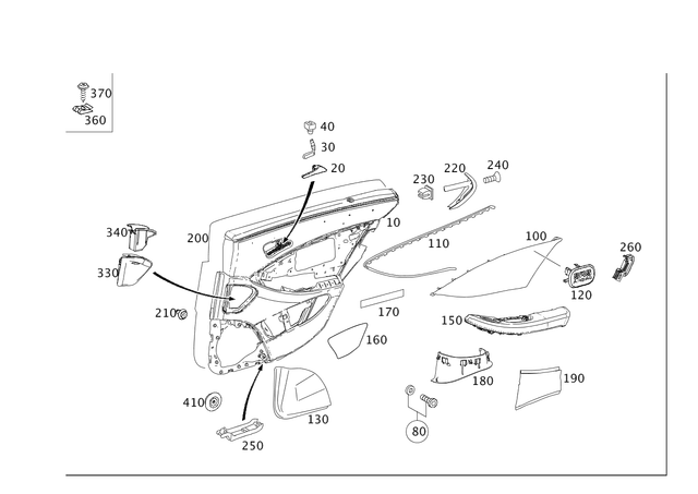 2197303762 - Rear Doors: Trim for Mercedes-Benz: CLS500, CLS55 AMG, CLS550, CLS63 AMG Image image