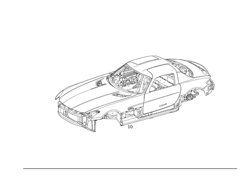 Body Shell for 2012 Mercedes-Benz SLS AMG #0