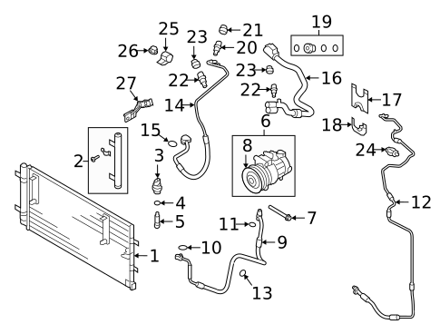 Condenser, Compressor & Lines for 2010 Audi A5 Quattro #0