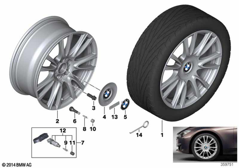 Light Alloy Rim for 2014 BMW 335i #2