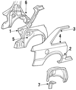 4548107 - Body: Quarter Panel for Dodge: Shadow Image