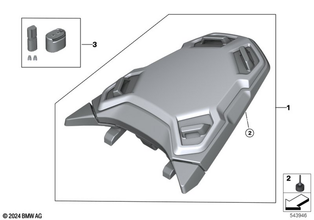 52537677424 - Luggage &amp; Storage: Support - D=14mm for BMW-Motorrad Image