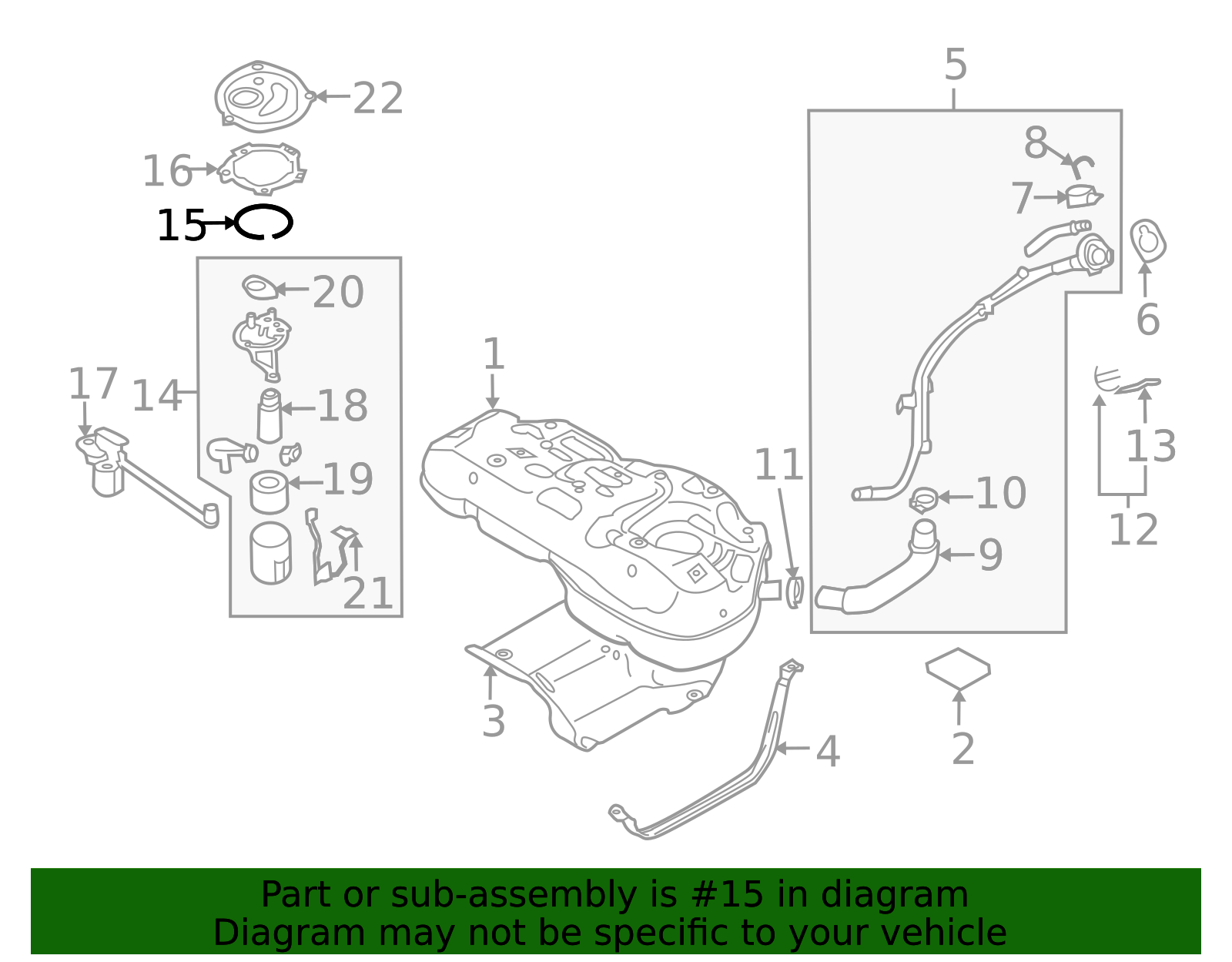 31123-2G100 - Hyundai Fuel Pump Assembly Seal 2010-2015 Hyundai Tucson ...