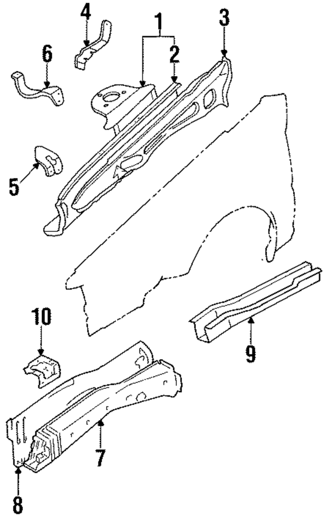 6411015E30 - : Apron Assembly for Nissan Image