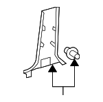 6241304050B0 - Body: Lower Center Pillar Trim for Toyota: Tacoma Image