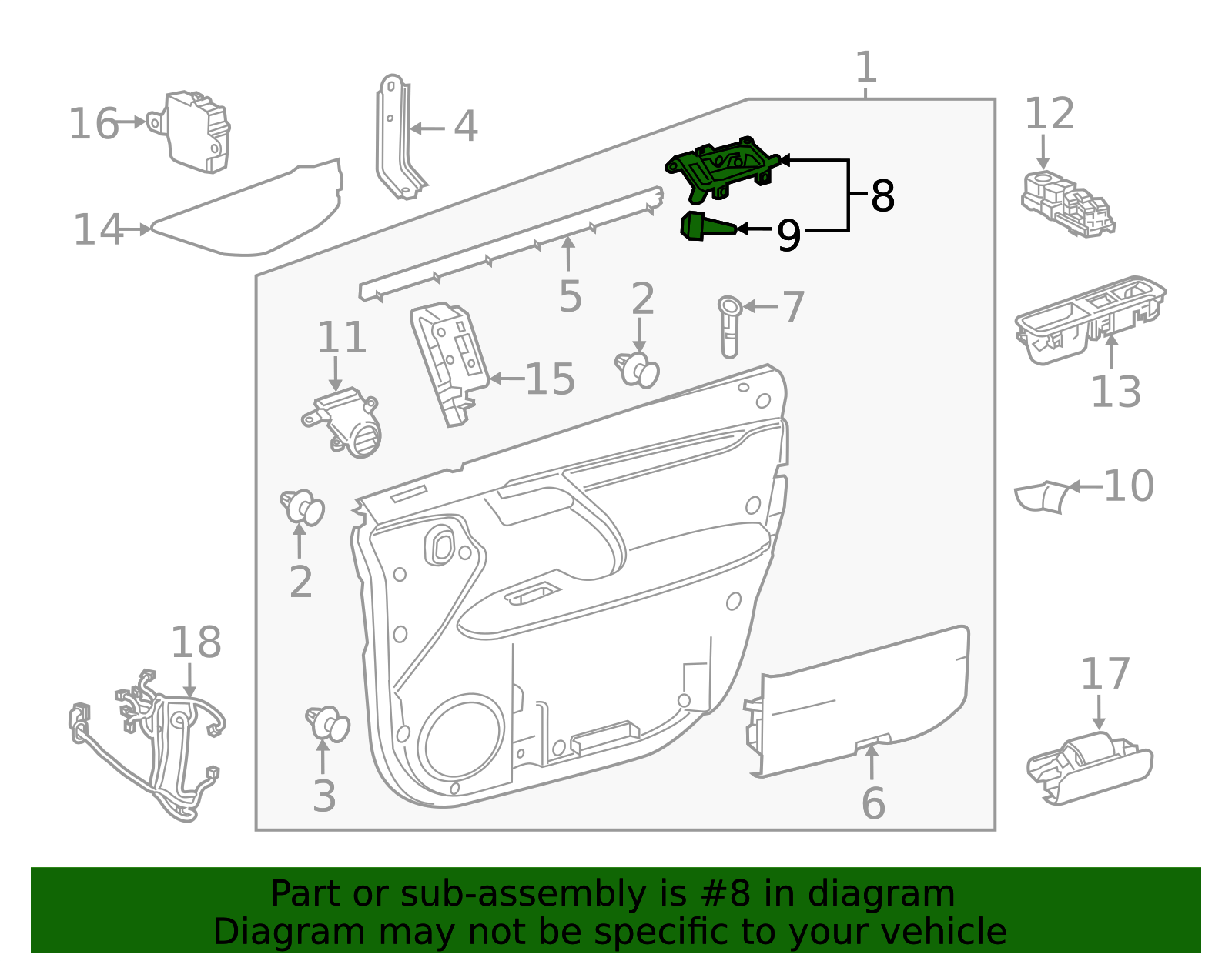 67606-48041-E0 - Interior Door Handle 2018-2020 Lexus | Longo