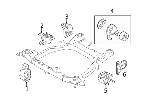 Engine & Trans Mounting for 2012 Kia Sorento #0
