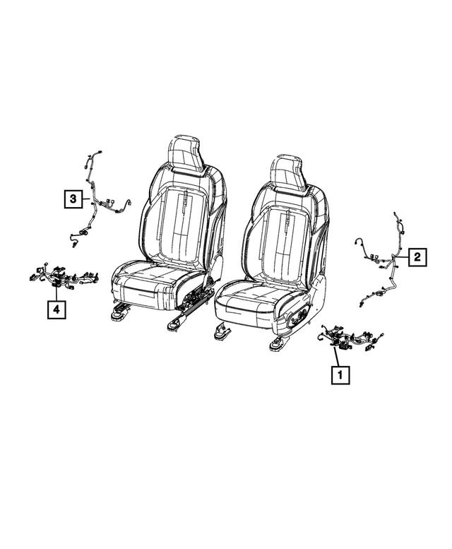 68667991AC - Electrical: Seat Cushion Wiring for Jeep: Cherokee, Wagoneer S Image