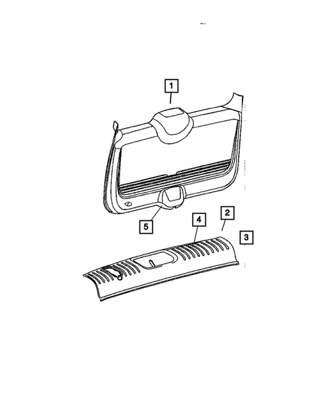 Lift Gate Trim for 2005 Chrysler PT Cruiser #1