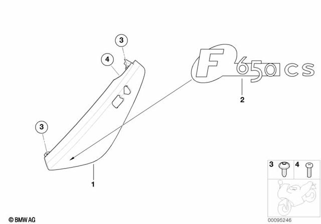 6327651212 - Frame and Mounting Parts: Binding Head Screw - M5X16-A2-80 for BMW-Motorrad Image