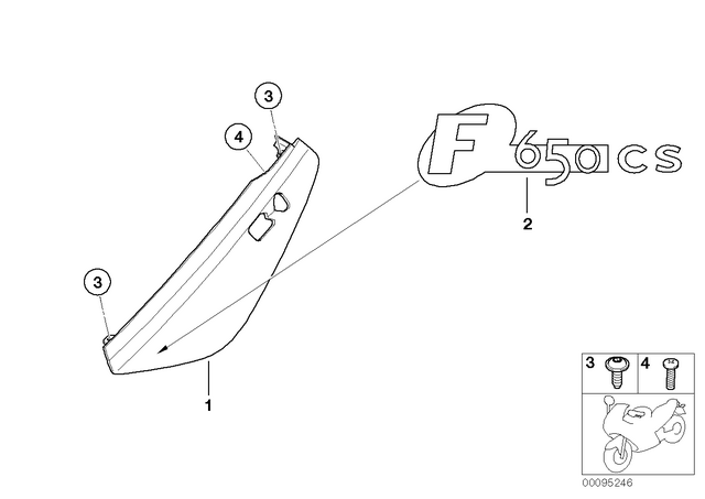 6327651212 - Frame and Mounting Parts: Binding Head Screw - M5X16-A2-80 for BMW-Motorrad Image
