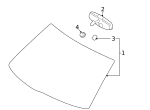 F7AZ17698BA - Body: Mirror Inside Bracket for Ford Image