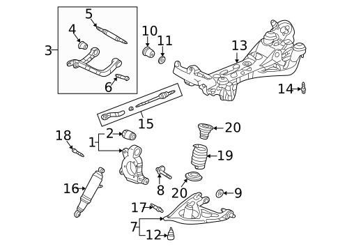 Rear Suspension for 2006 Pontiac Montana #1