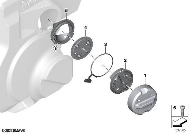 46635A876A2 - General Electrical System: Lid Charging Socket Outlet -  for BMW-Motorrad Image