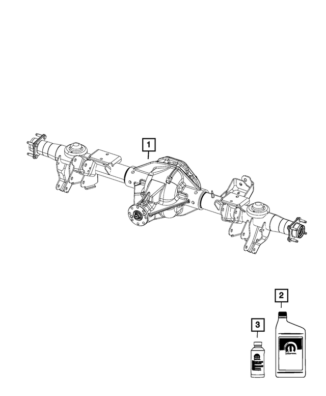 68083455AF - Rear Axle; Corporate 235 MM; Differential and Drive Line: Rear Complete Axle Assembly for Mopar Image