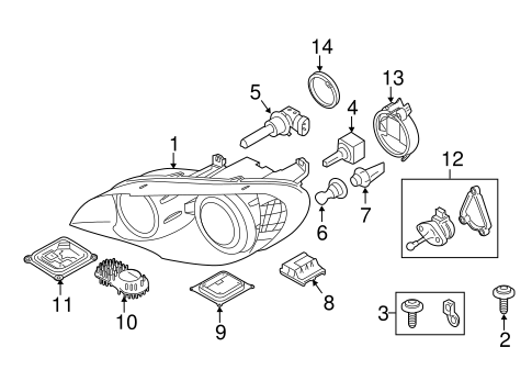 Bulbs - Chassis for 2008 BMW X5 #1