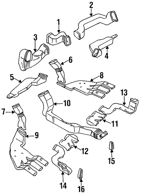 Air Distribution System for 1996 Saab 900 #0